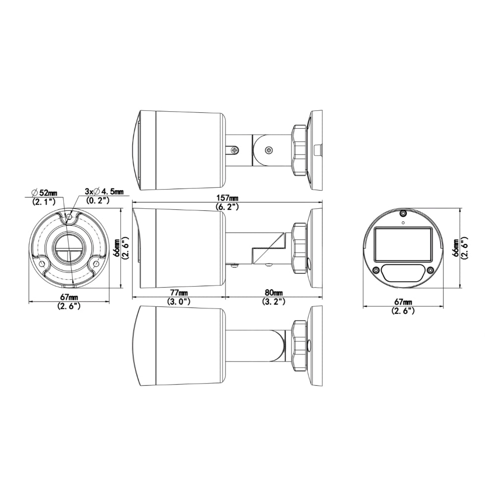 UNV UAC-B125-AF28M-W 5MP Warm Light Bullet Analog Camera (2.8mm Focal) | All Security Equipment