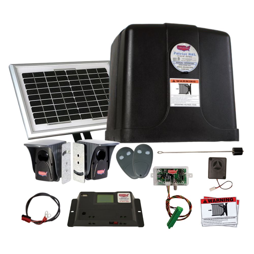 USAutomatic Patriot RSL Solar Slide Gate Operator LCR 020430