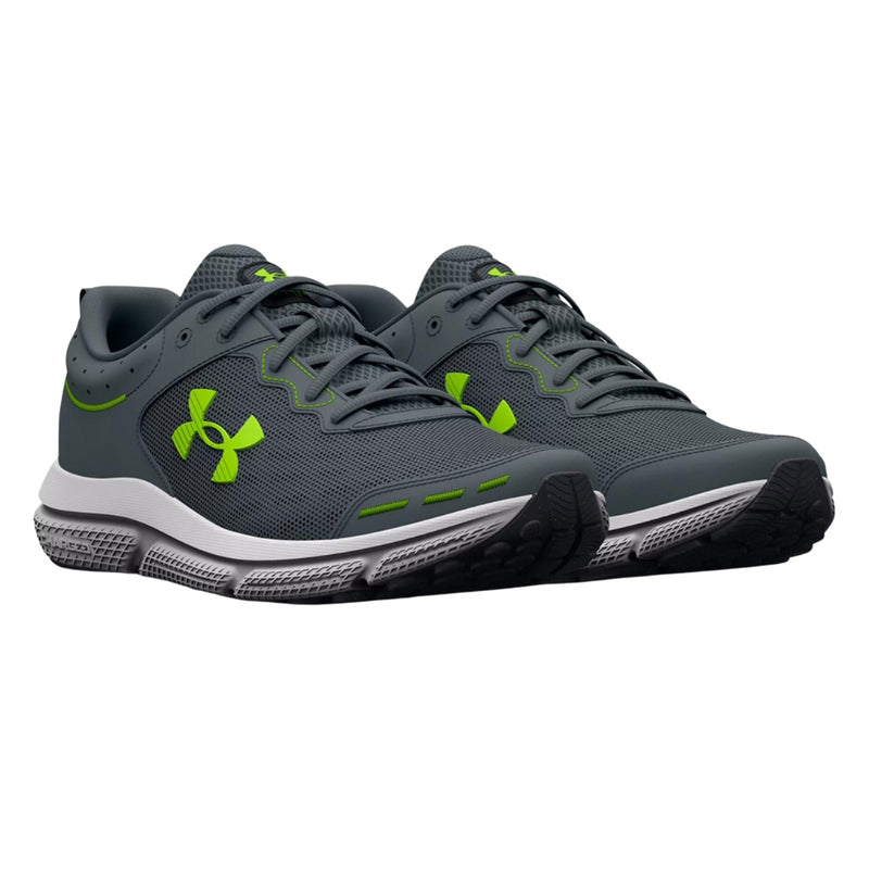Under Armour Charged Assert 10 Running Shoes (Gravel/Lime Surge)