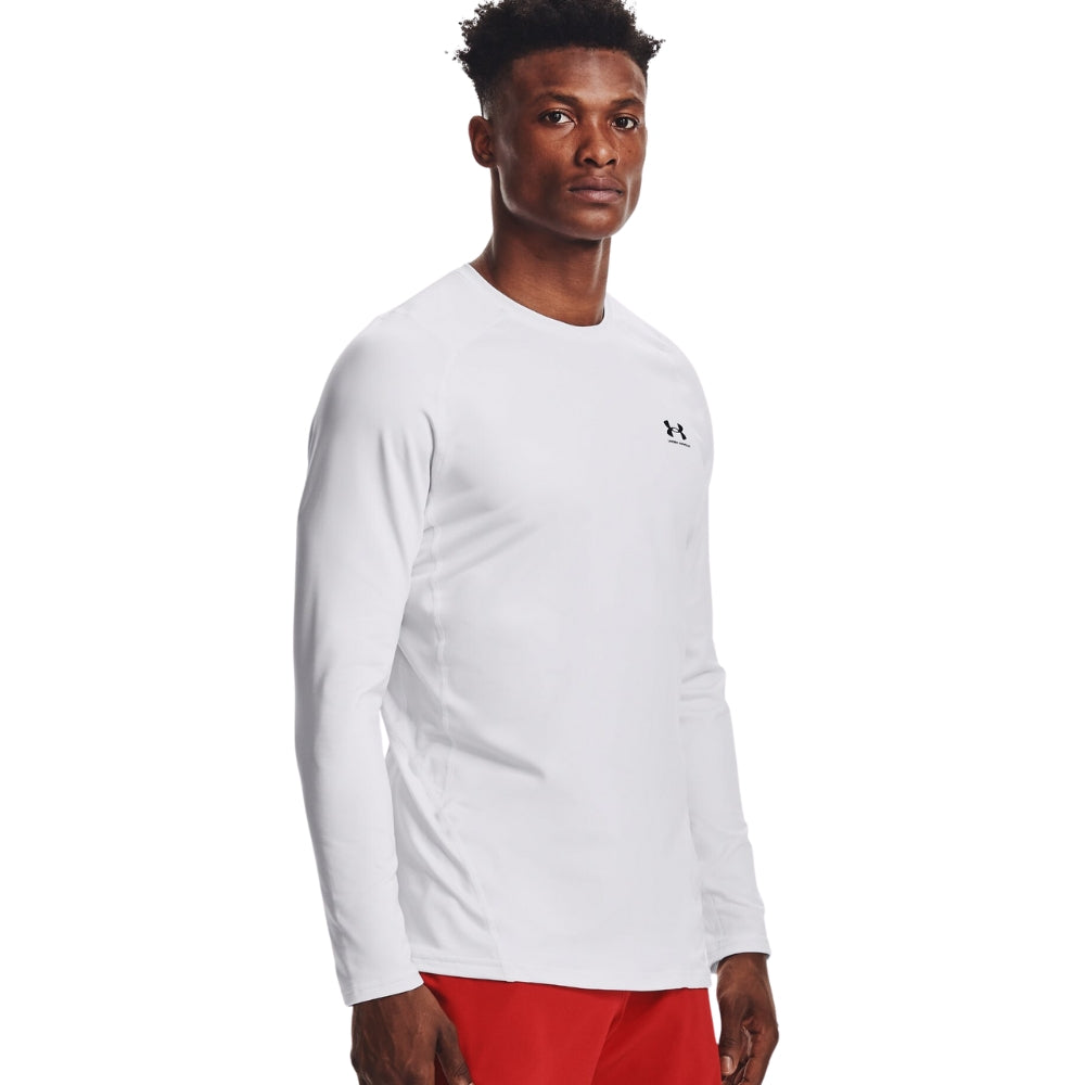 Under Armour ColdGear Crewneck Shirt (White) | All Security Equipment