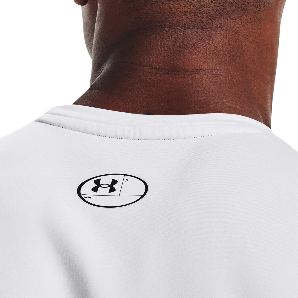 Under Armour ColdGear Crewneck Shirt (White) | All Security Equipment