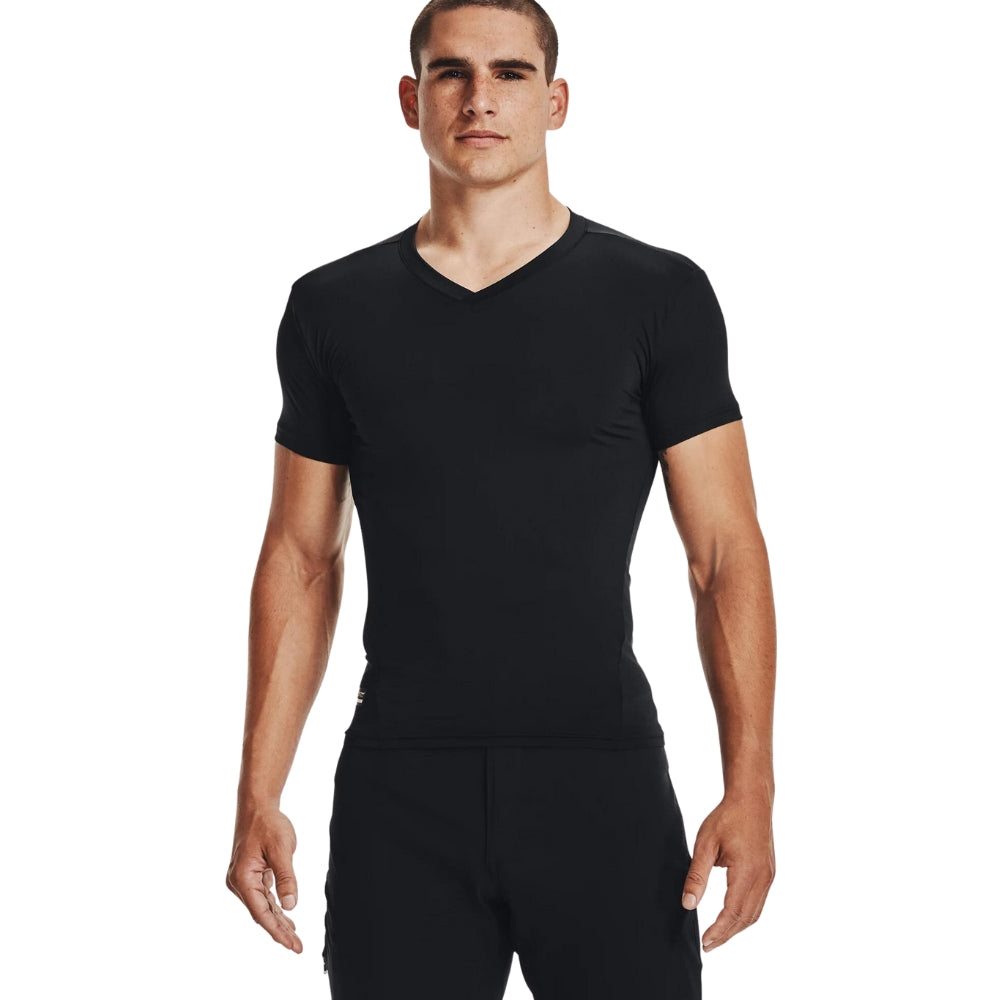 Under Armour Compression V-Neck T-Shirt Black | All Security Equipment