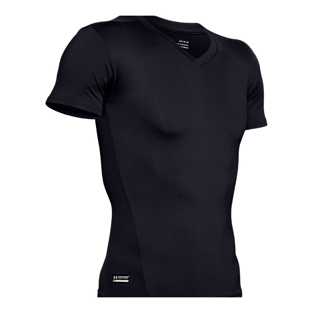 Under Armour Compression V-Neck T-Shirt Black | All Security Equipment