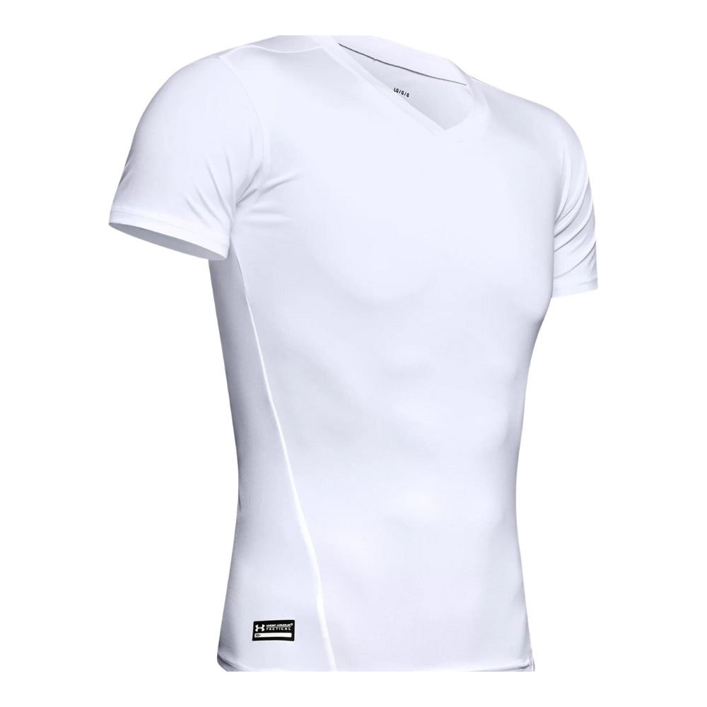Under Armour Compression V-Neck T-Shirt White | All Security Equipment