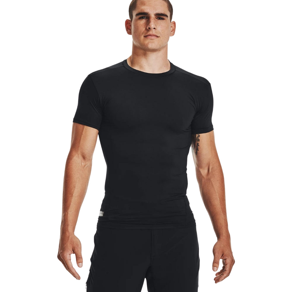 Under Armour Men's Compression T-Shirt, Black | All Security Equipment