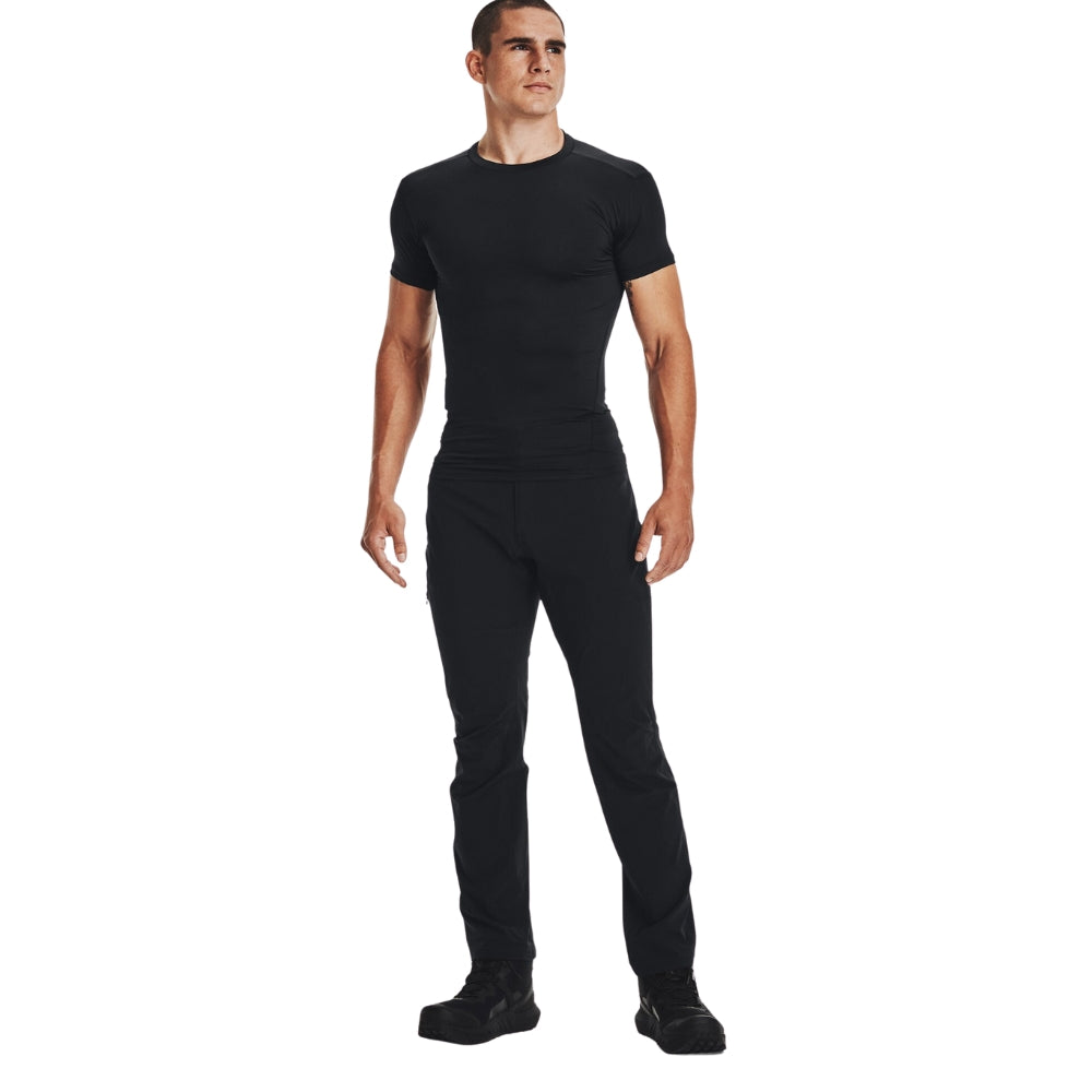 Under Armour Men's Compression T-Shirt, Black | All Security Equipment