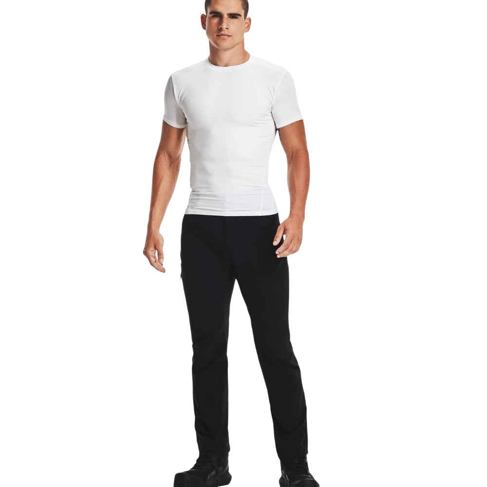 Under Armour Men's Compression T-Shirt, White | All Security Equipment