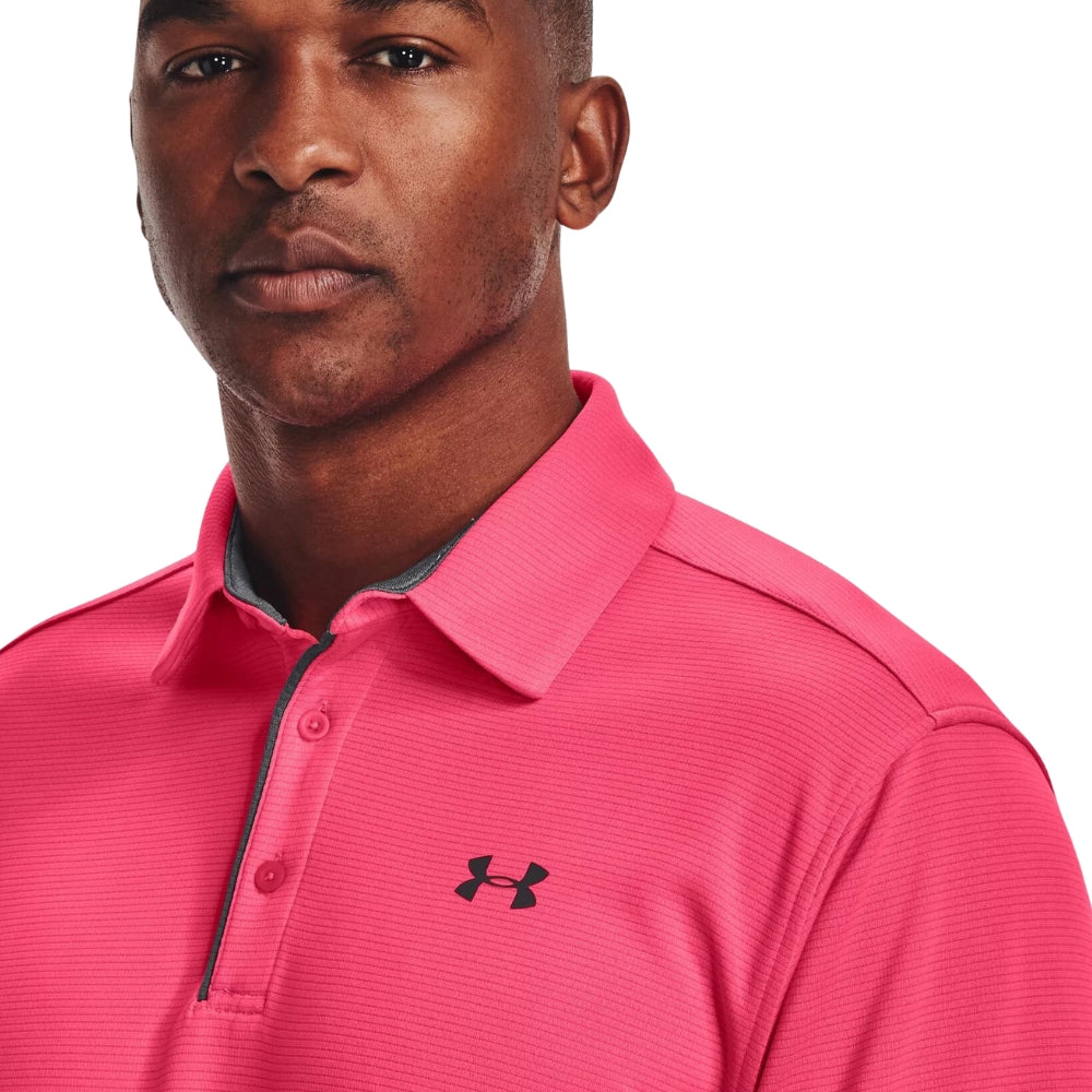 Under Armour Men's Tech Polo (Pink Shock) | All Security Equipment