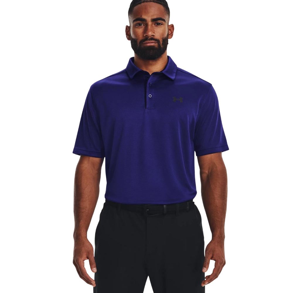 Under Armour Men's Tech Polo Sonar Blue/Black | All Security Equipment