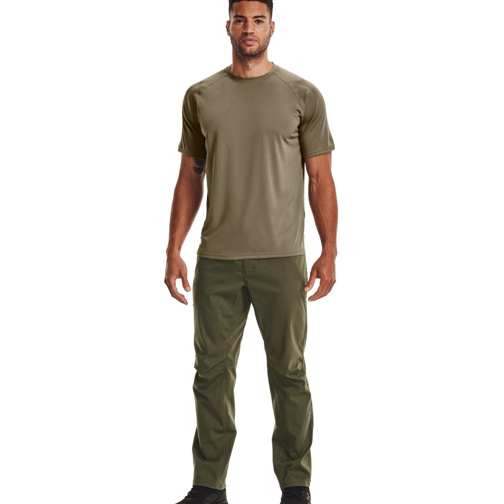 Under Armour Tech Short Sleeve T-Shirt (Tan) | All Security Equipment