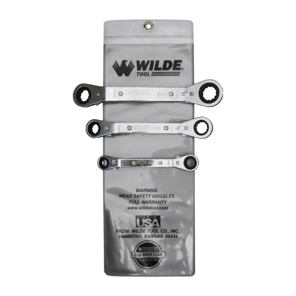 Wilde Tool 3 Piece Offset Ratchet Wrench Set 805VR | All Security Equipment