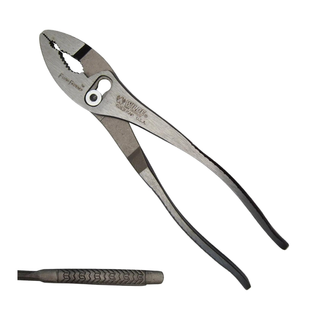 Wilde Tool 8″ Knurl Slip Joint Pliers, Flush Fastener 318F.NP/BB - 1