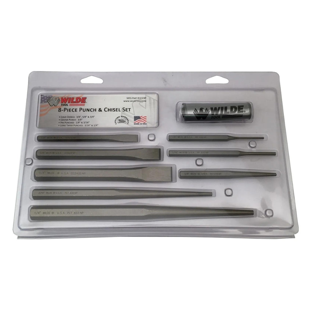 Wilde Tool 8 Piece Punch and Chisel Set K8 | All Security Equipment