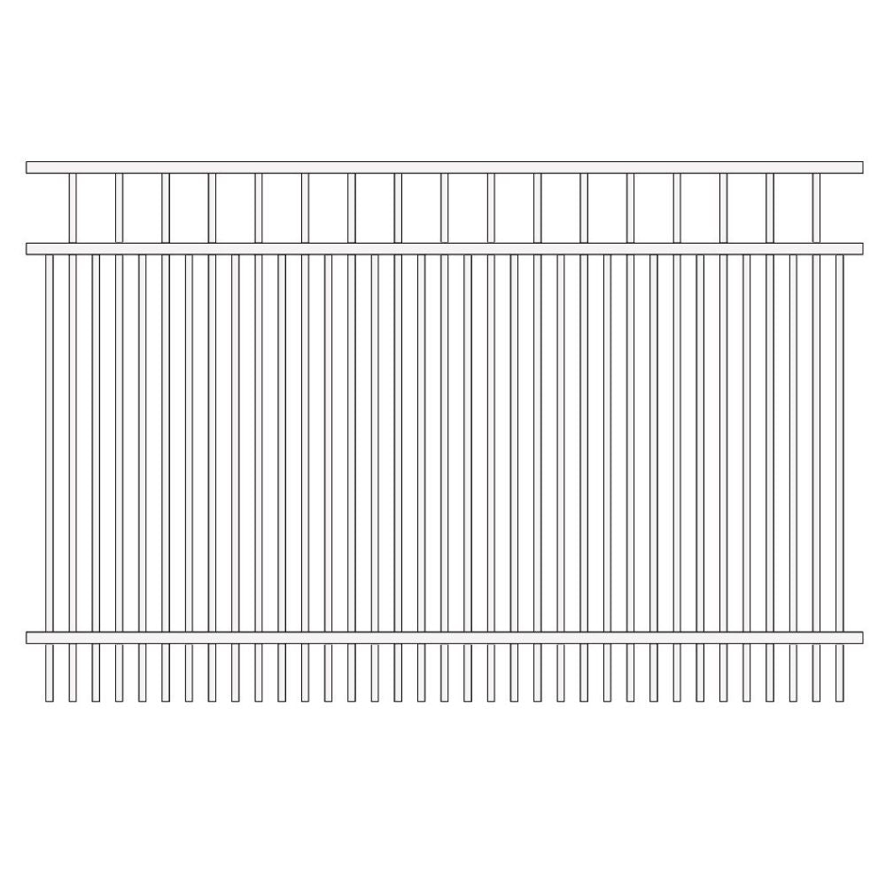 Commercial Fence 4’ H x 6’ W Aluminum Long Islander Style - iDeal