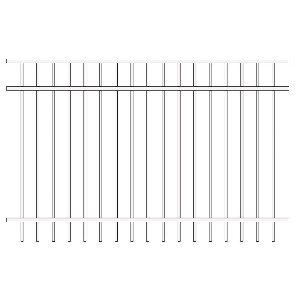 Commercial Fence 4’ H x 6’ W Aluminum Long Islander Style - iDeal