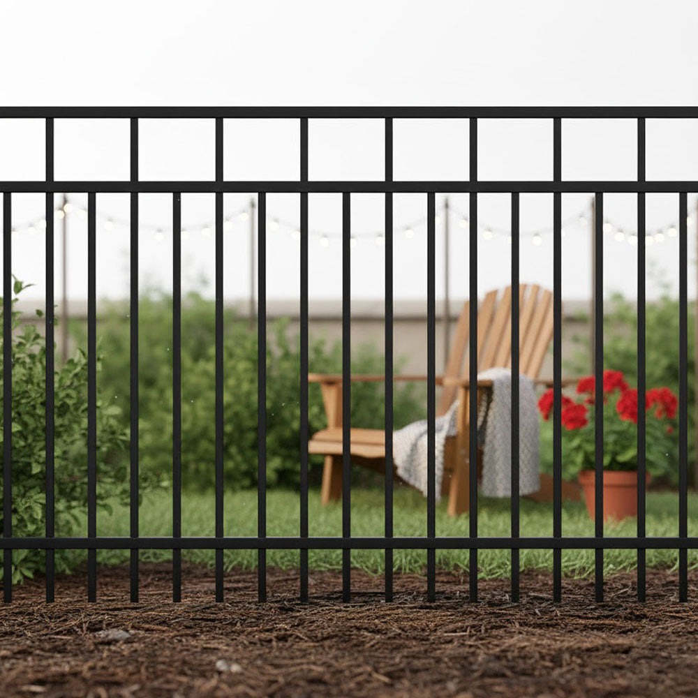 Residential Fence 4’ H x 6’ W Aluminum Carolina Style - iDeal