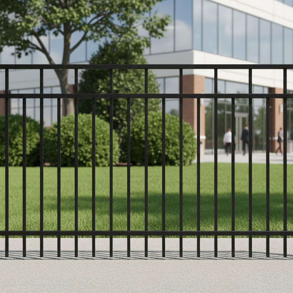 Commercial Fence 6’ H x 6’ W Aluminum Carolina Style - iDeal