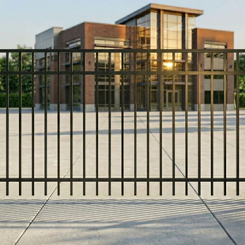 Commercial Fence 6’ H x 6’ W Aluminum Long Islander Style - iDeal