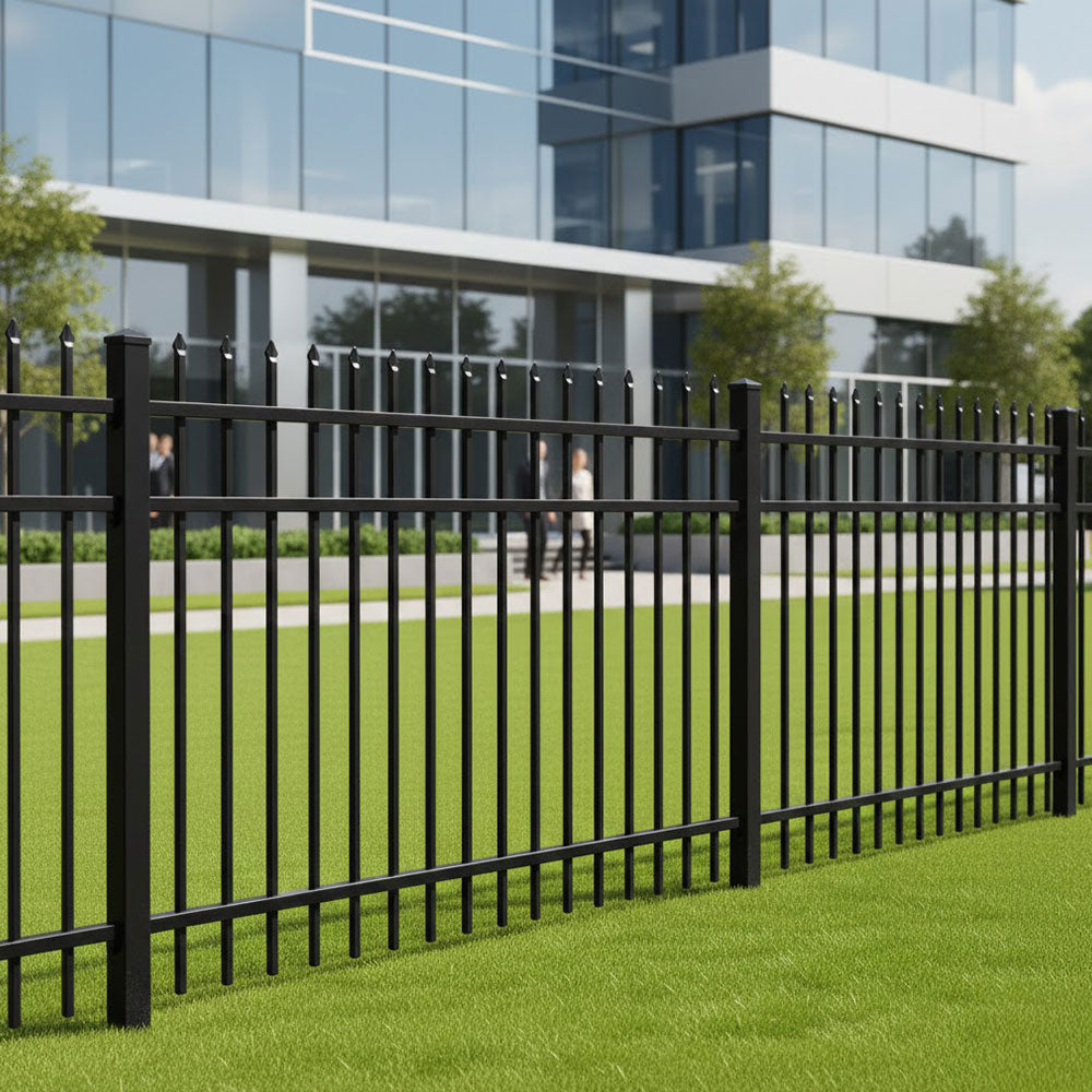 Commercial Fence 5’ H x 6’ W Aluminum Maine Style - iDeal
