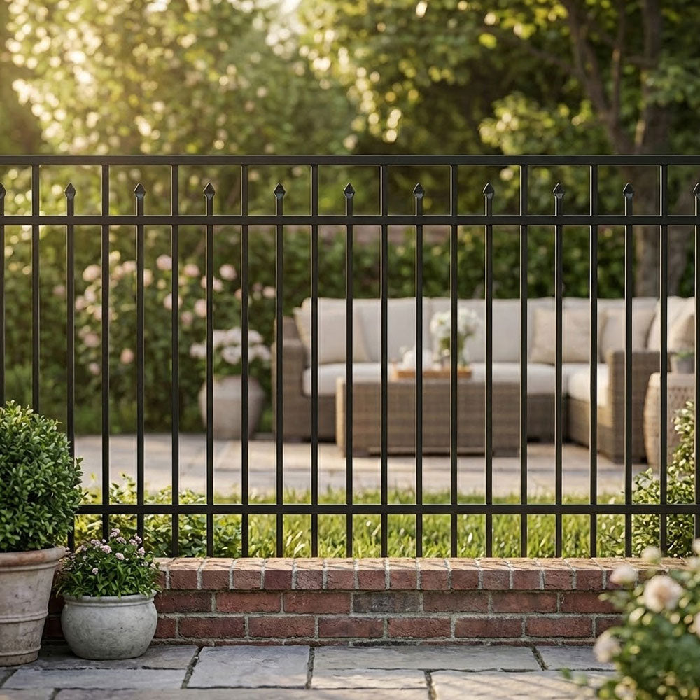 Residential Fence 3.5’ H x 6’ W Aluminum Floridian Style - iDeal