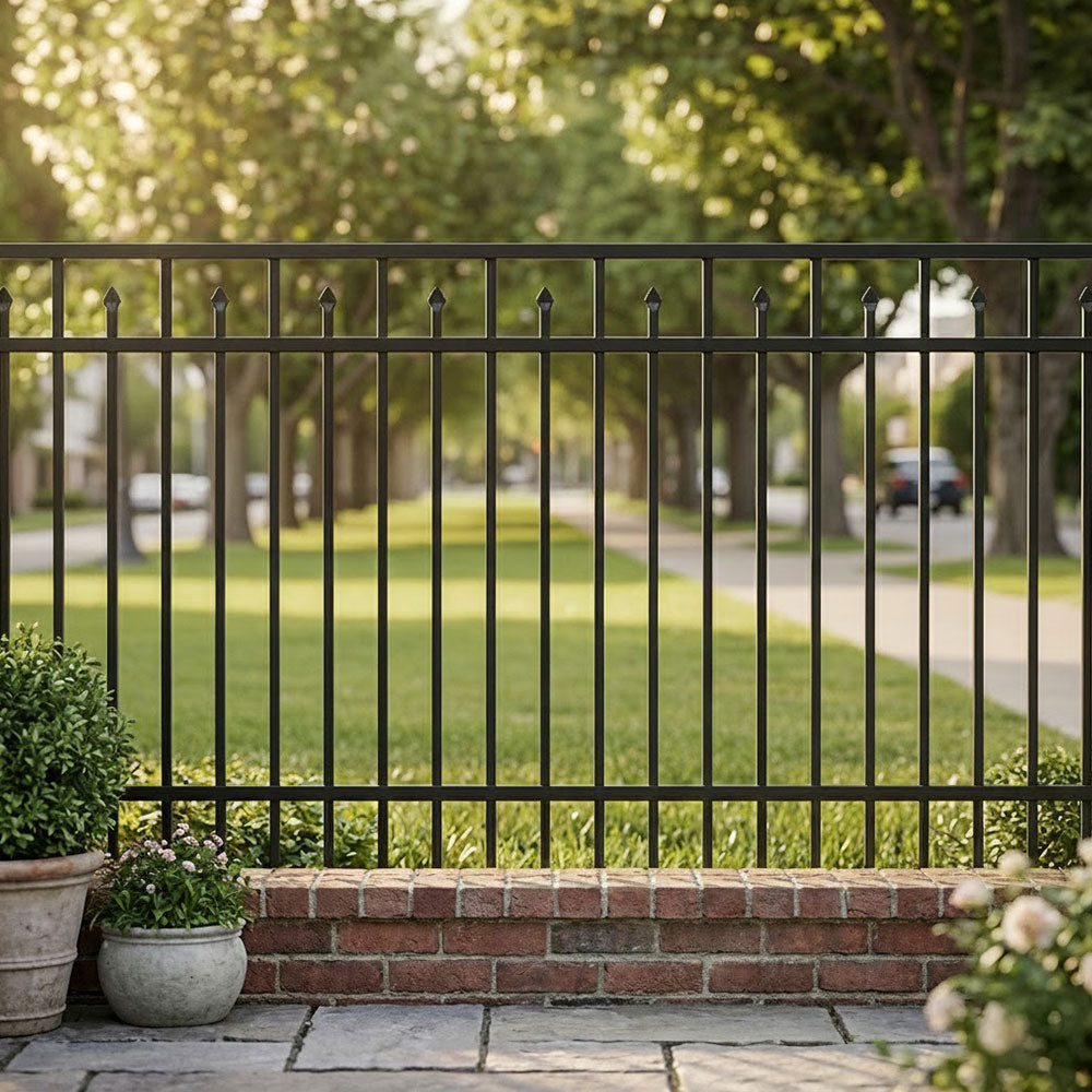 Parkway Fence 4’ H x 6’ W Aluminum Floridian Style - iDeal
