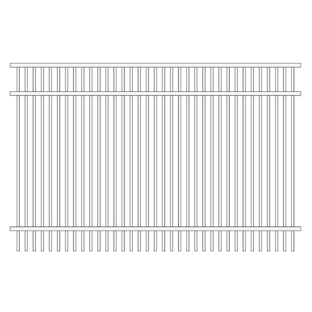 Parkway Fence 5’ H x 6’ W Aluminum Long Islander Style - iDeal