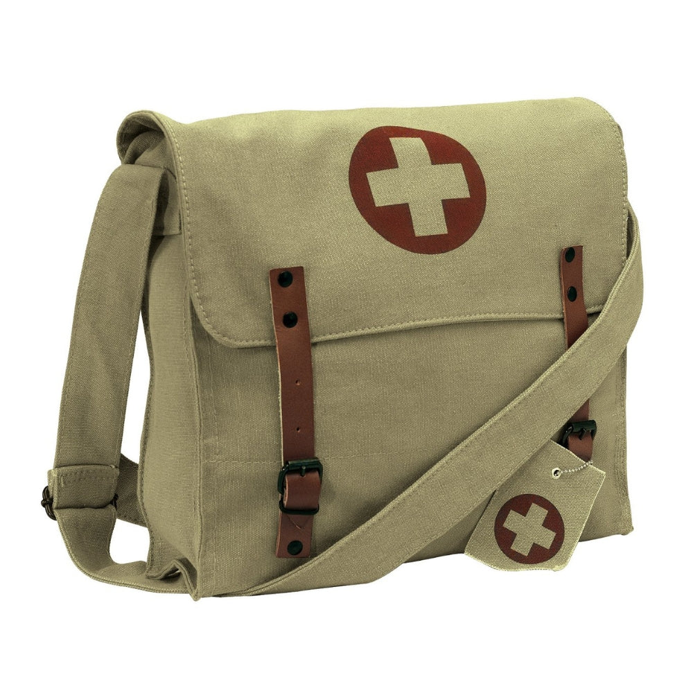 Rothco Vintage Medic Canvas Bag With Cross | All Security Equipment - 11