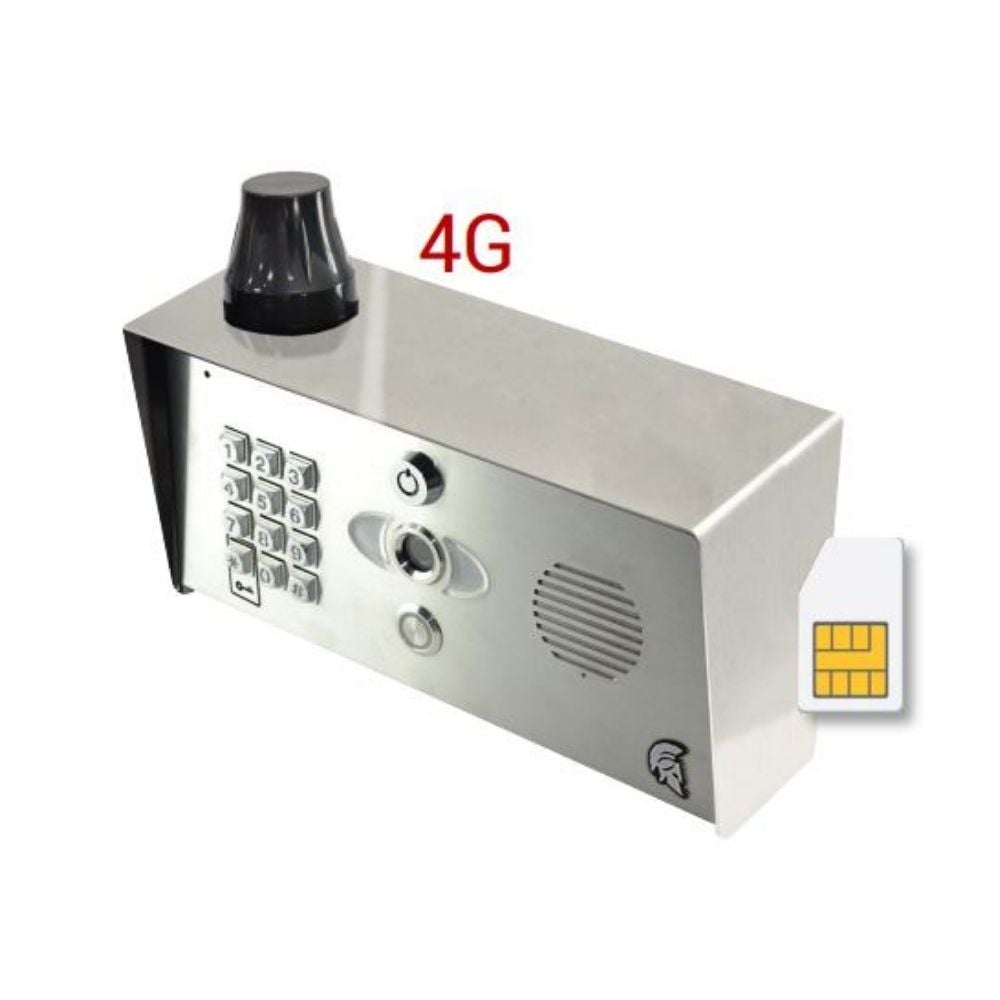 AES Pedestal Mount IP / 4G Intercom + Keypad (Stainless) PRAE-4G-PSK-US