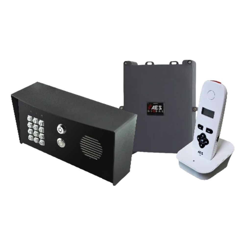 AES Pedestal Mount Wireless Audio Intercom with Keypad and Handset 