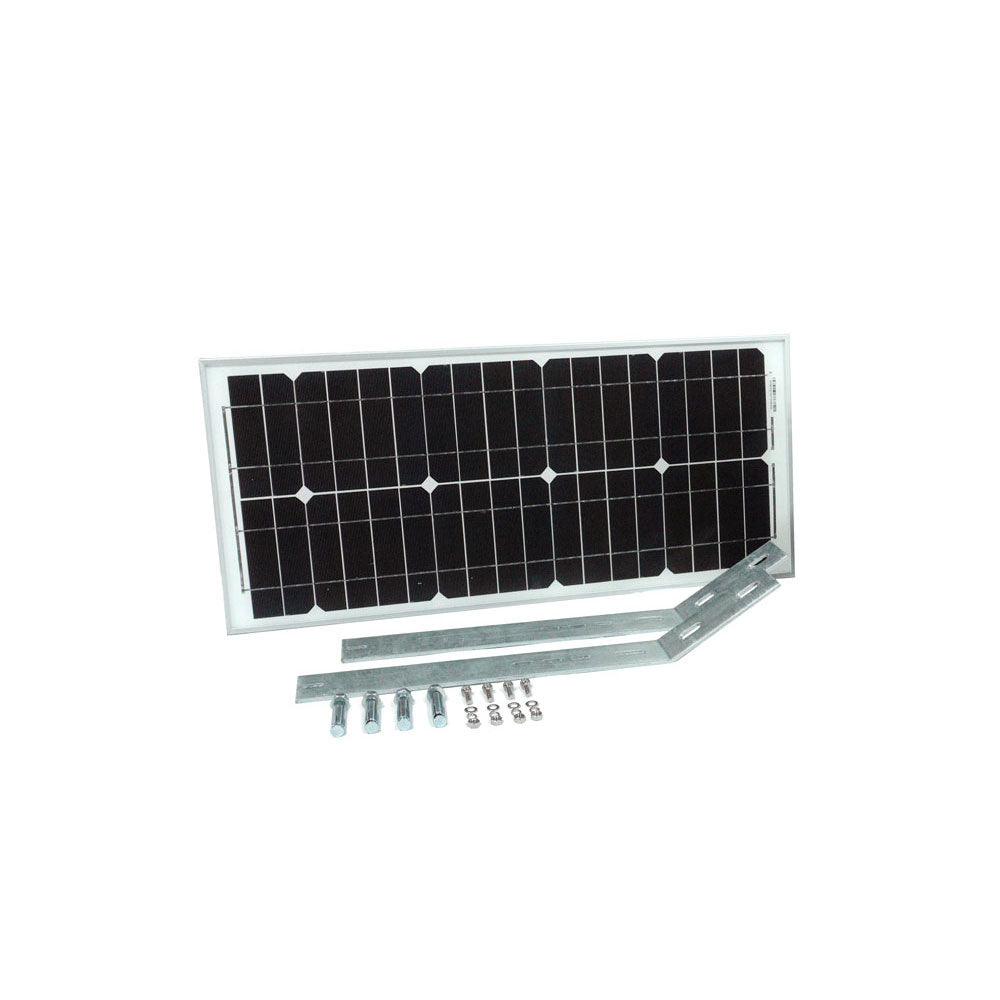 ASE 30W/12V Solar Panel Kit with Brackets FAS-SP30KIT | All Security Equipment 1/4