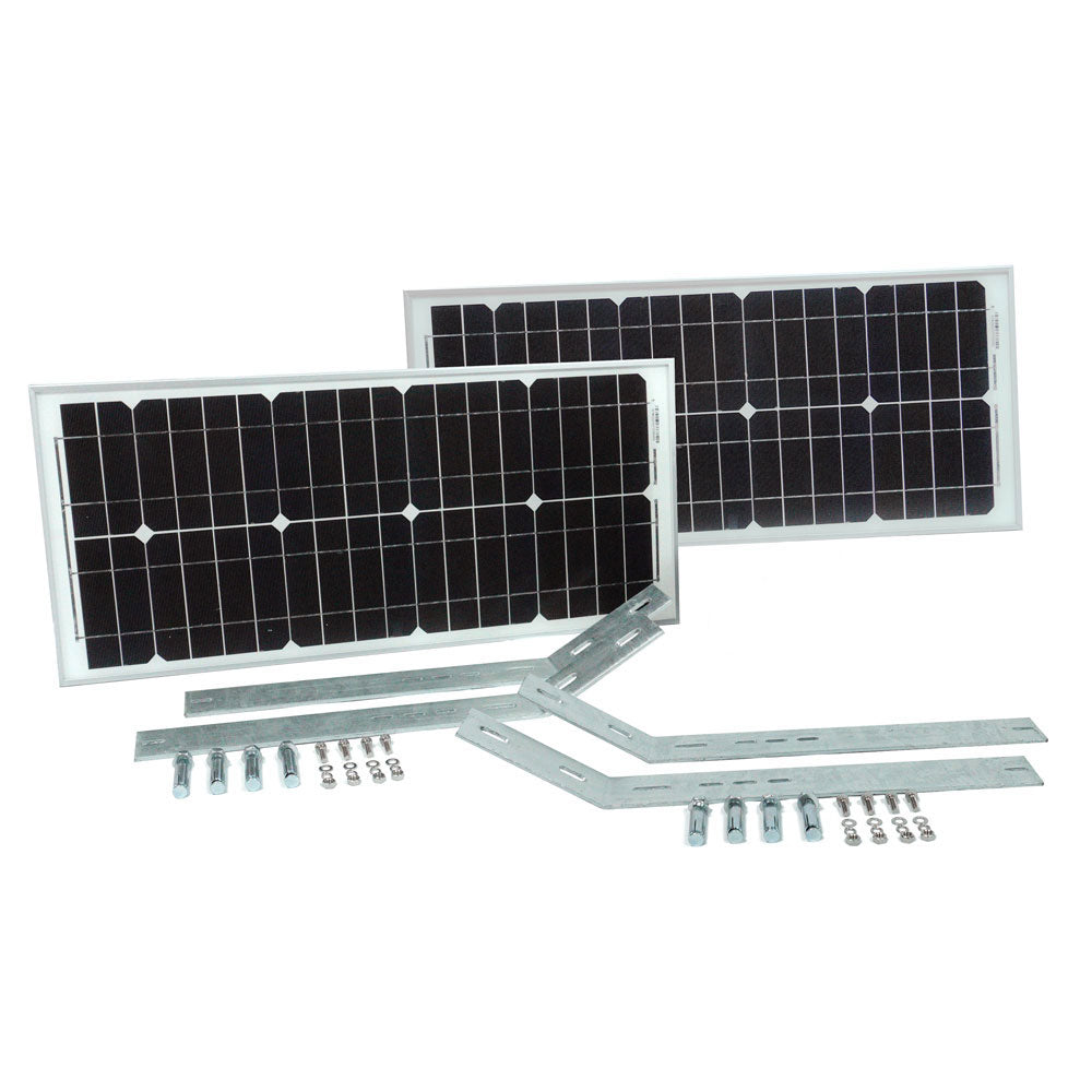 FAS Solar Panel Kit with Two 30w/12V and Brackets FAS-SP60KIT | All Security Equipment 1/4