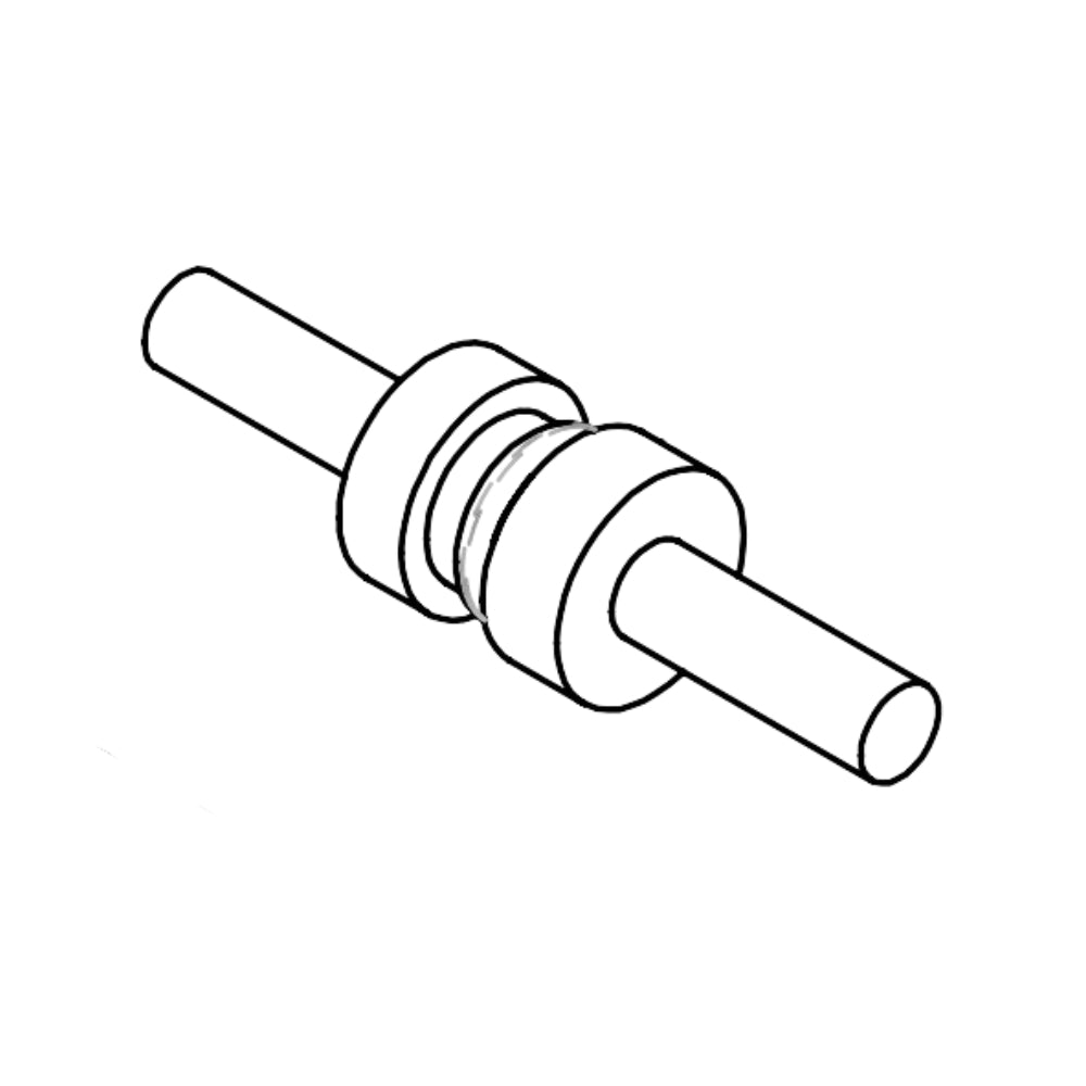 All-O-Matic Overhead Center Plastic Idler with Shaft CIR-200