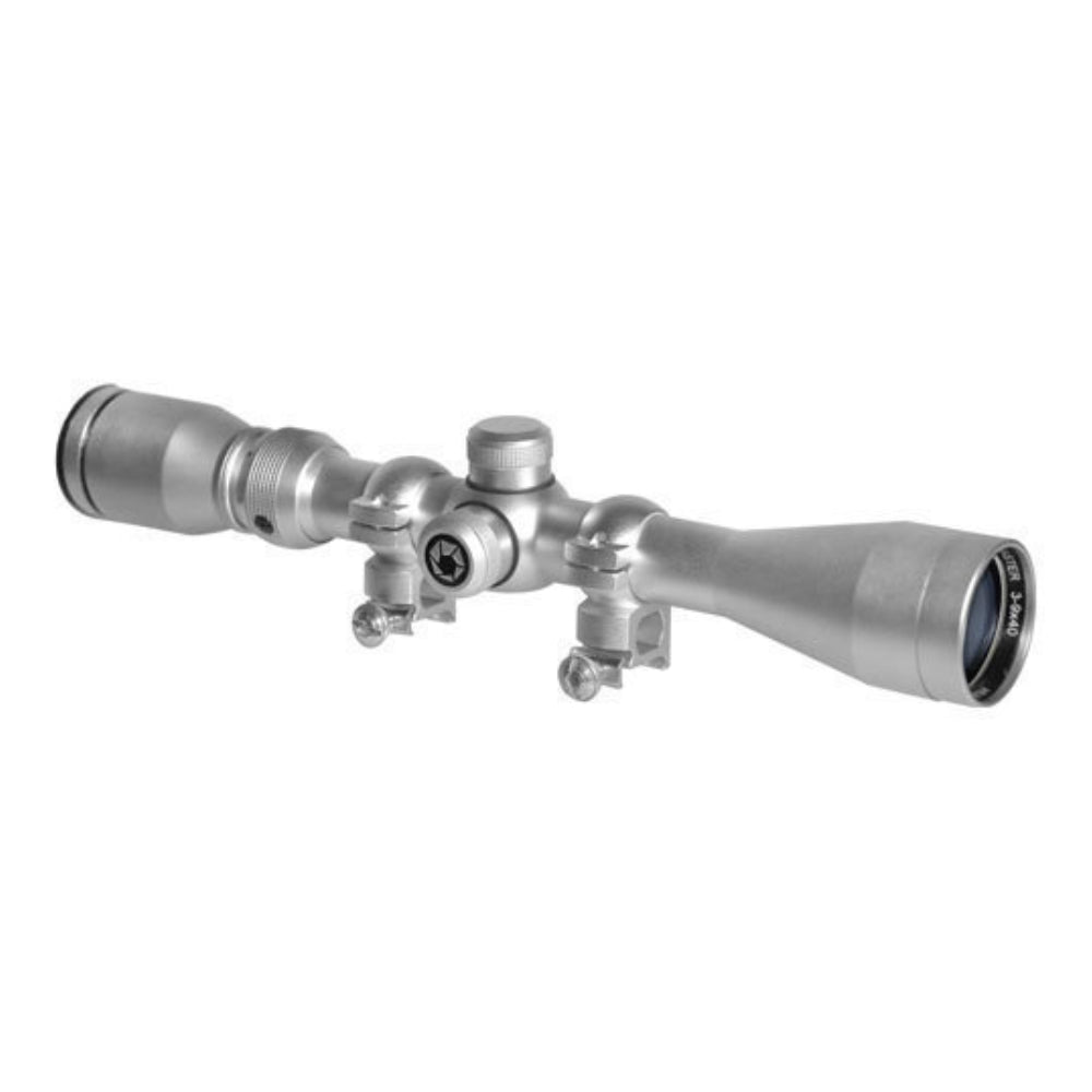 Barska 3-9x 40mm Huntmaster 30/30 Silver Rifle Scope w/ Rings AC11204