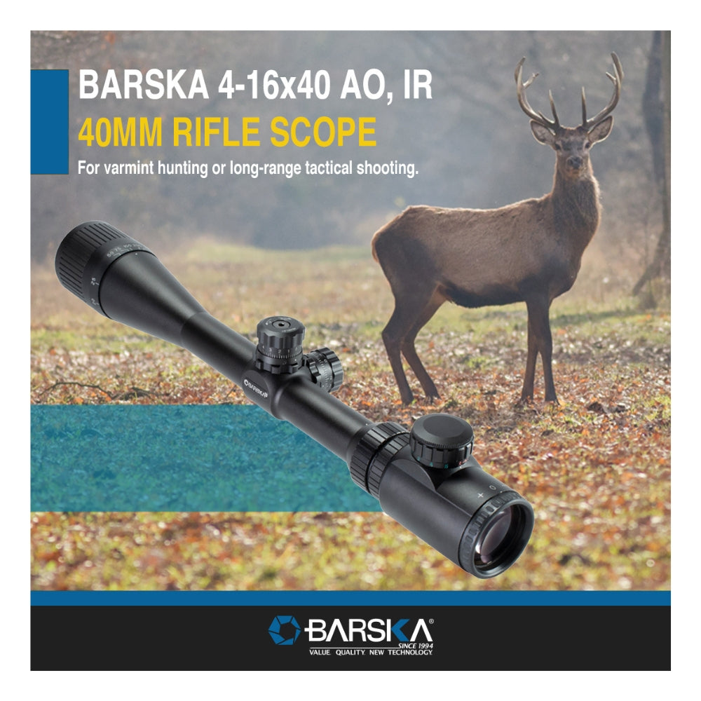 Barska 4-16x40 AO IR Varmint Rifle Scope AC13546