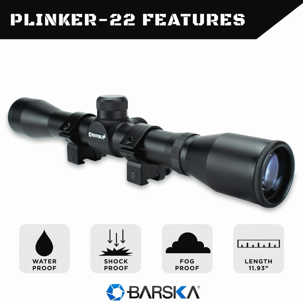 Barska 4x32mm Plinker-22 Rifle Scope with Rings AC10038