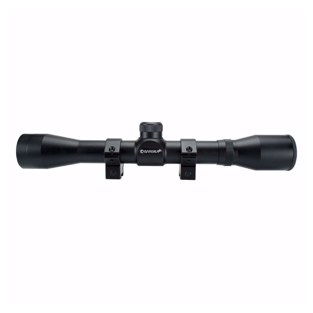 Barska 4x32 Plinker-22 Rimfire Riflescope – Illuminated Reticle (IR), With Rings, 1/4 MOA – Model AC10037