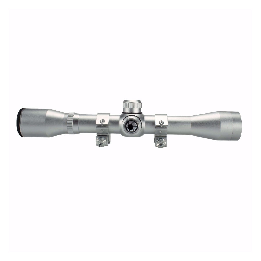 Barska 4x32mm Plinker-22 Silver Finish Rifle Scope with Rings AC10040