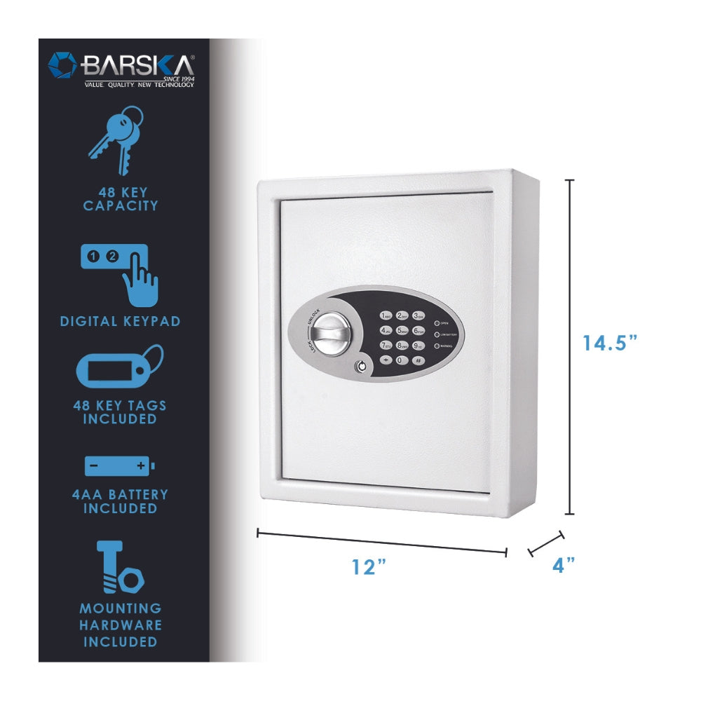 Barska 48 Key Cabinet Digital Wall Safe AX12658