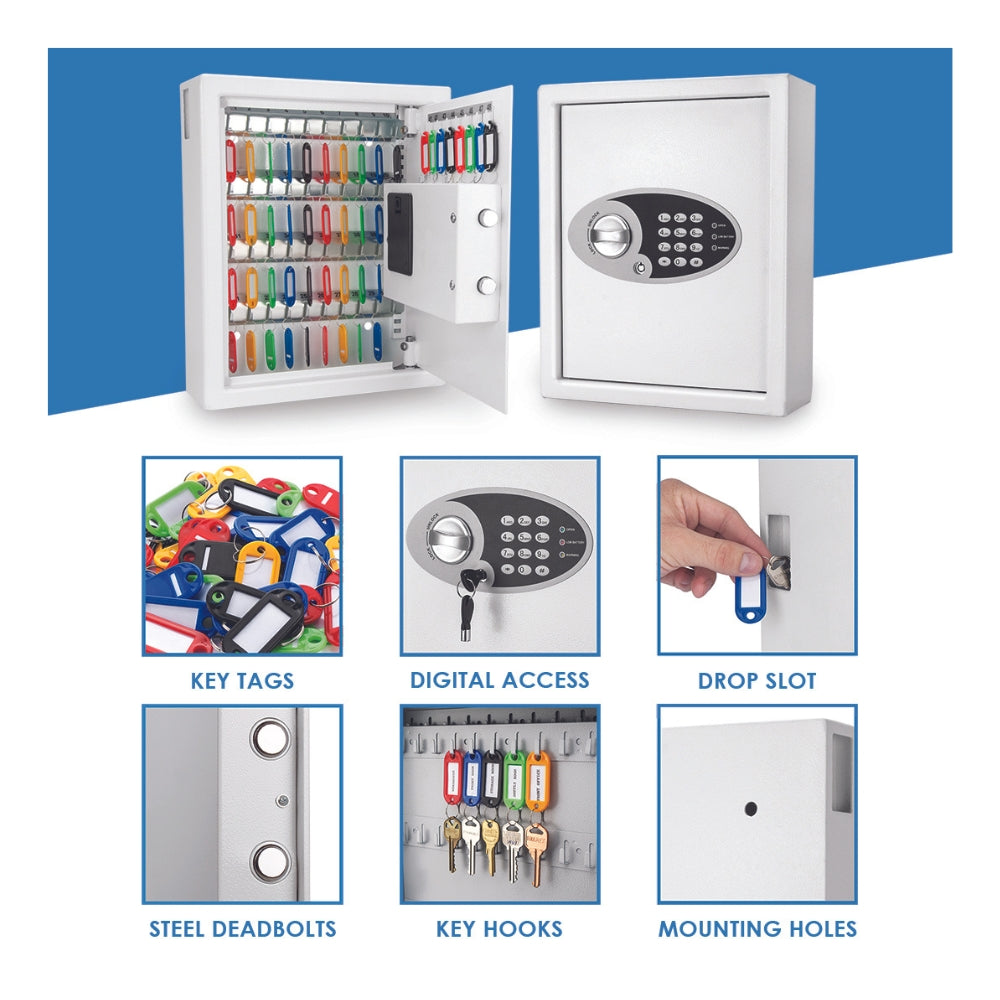 Barska 48 Key Cabinet Digital Wall Safe AX12658