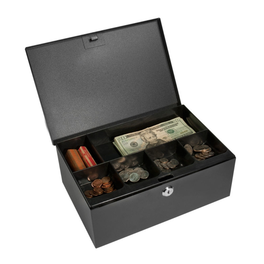 Barska Cash Box and Six Compartment Tray with Key Lock CB11792