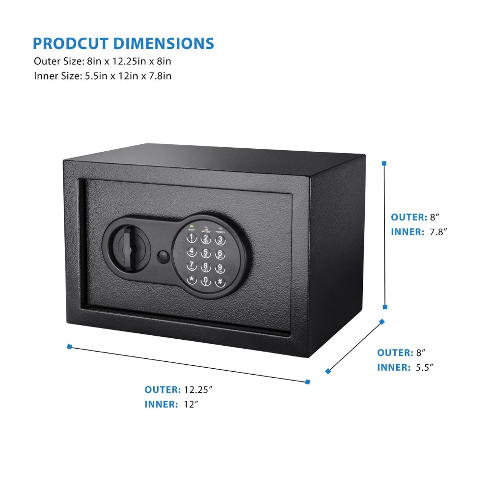 Barska Compact Digital Keypad Security Safe AX12616