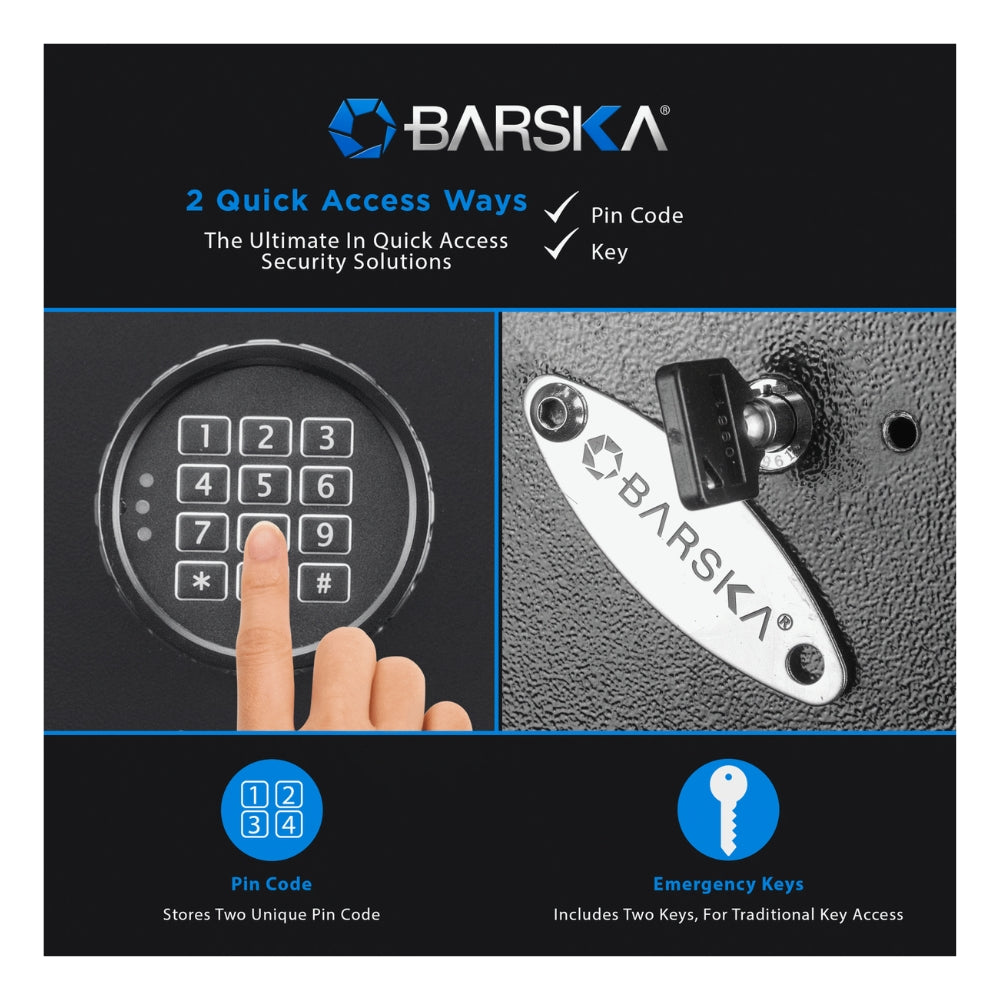 Barska Digital Keypad 14 Position Rifle Security Safe Black AX13328