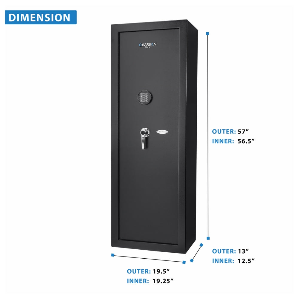 Barska Digital Keypad 14 Position Rifle Security Safe Black AX13328