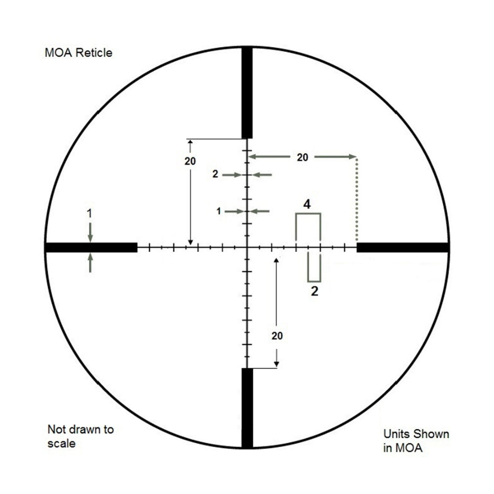 Barska LEVEL 1.5-6x 44mm IR MOA Rifle Scope Matte Black AC12780