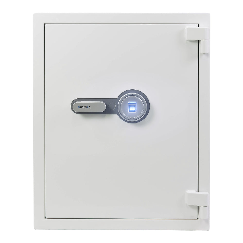 Barska Biometric Fireproof Security Safe 4.48 Cu. Ft. White AX13496