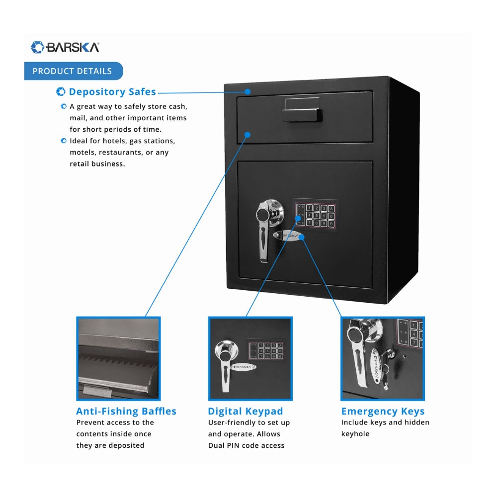 Barska Large Keypad Depository Safe AX11930