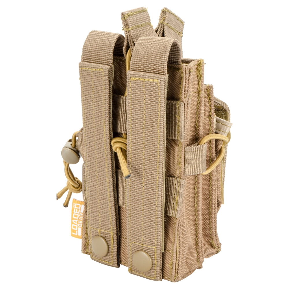 Barska Loaded Gear CX-950 Dual Stacked Rifle and Handgun Mag Pouch (FDE) BI13014