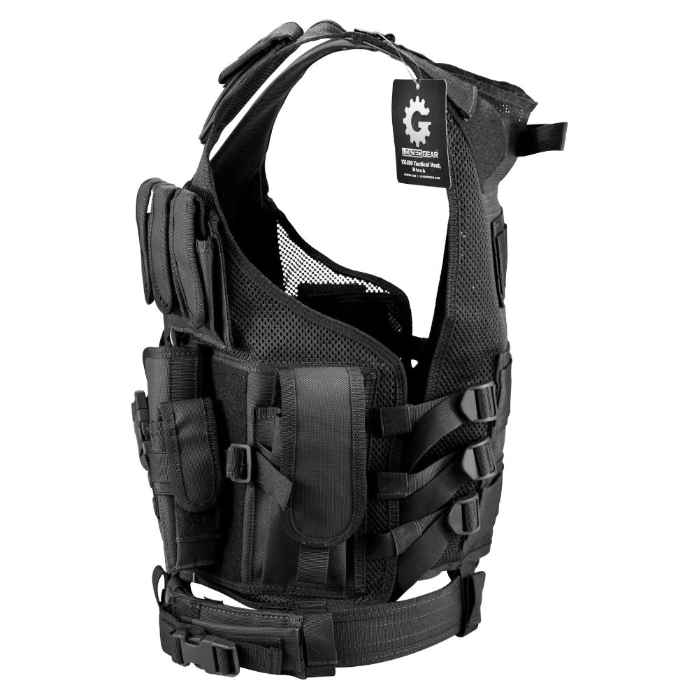 Barska Loaded Gear Plus Size Tactical Vest VX-200 (Black) Right Hand BI13196