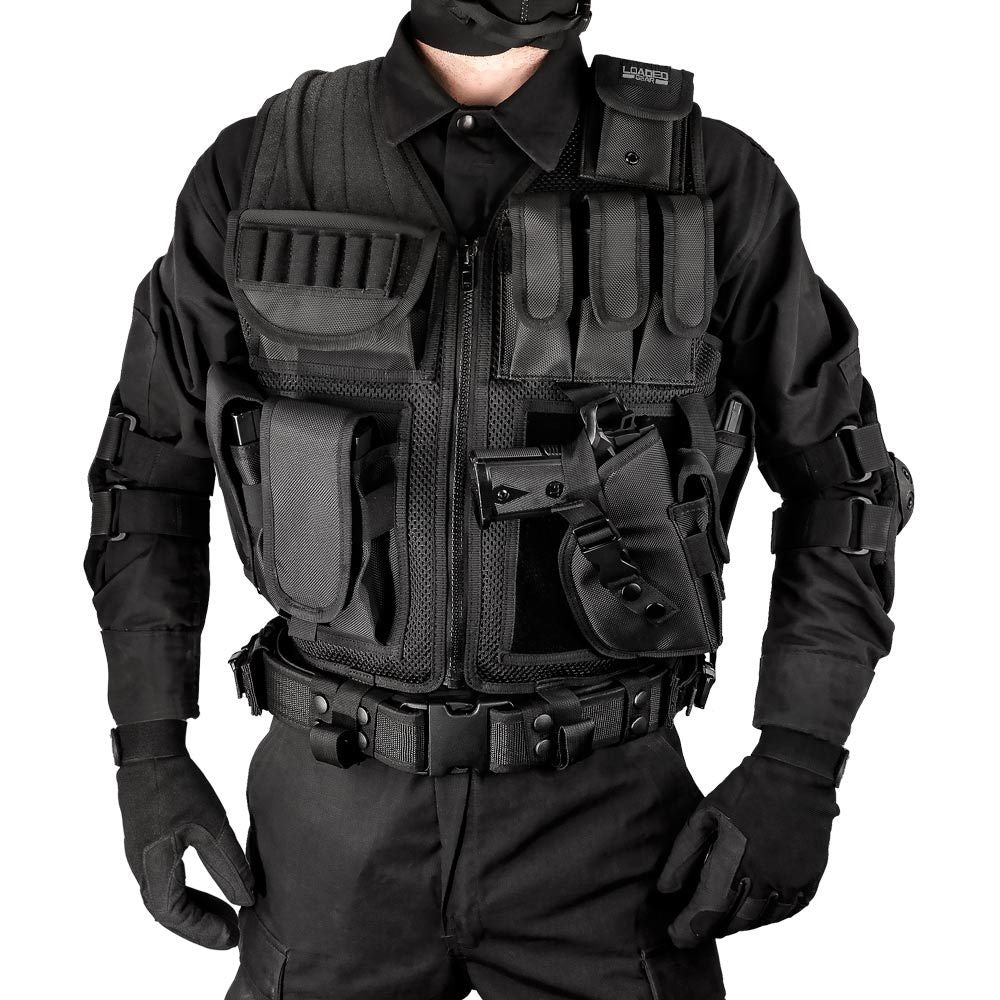 Barska Loaded Gear Tactical Vest VX-200 (Black) Right Hand BI12018