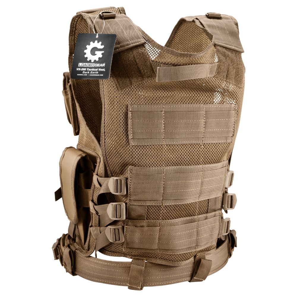 Barska Loaded Gear Tactical Vest VX-200 Tan (Dark Earth) BI12346